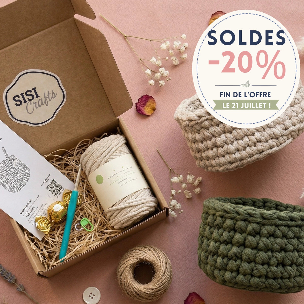 Box panier en crochet