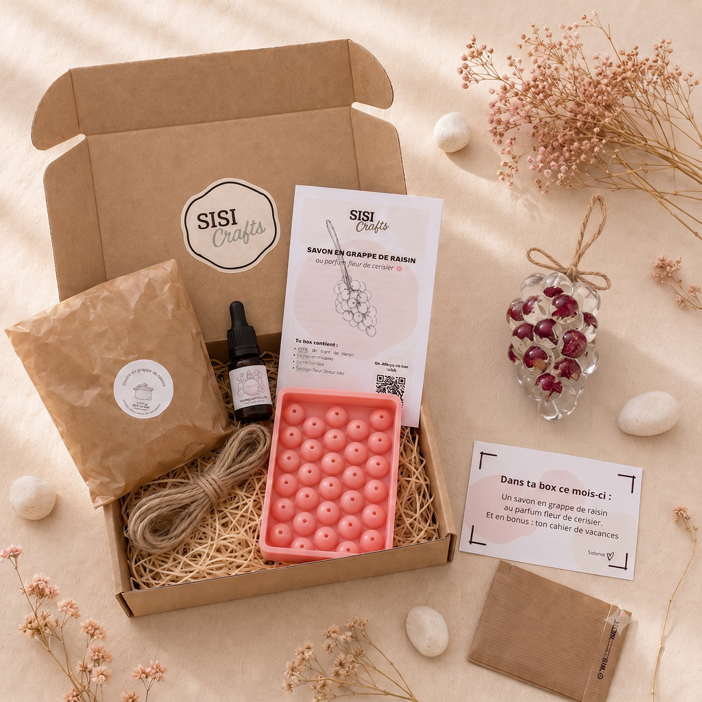 Box DIY Savon en grappe de raisin pour adultes SisiCrafts