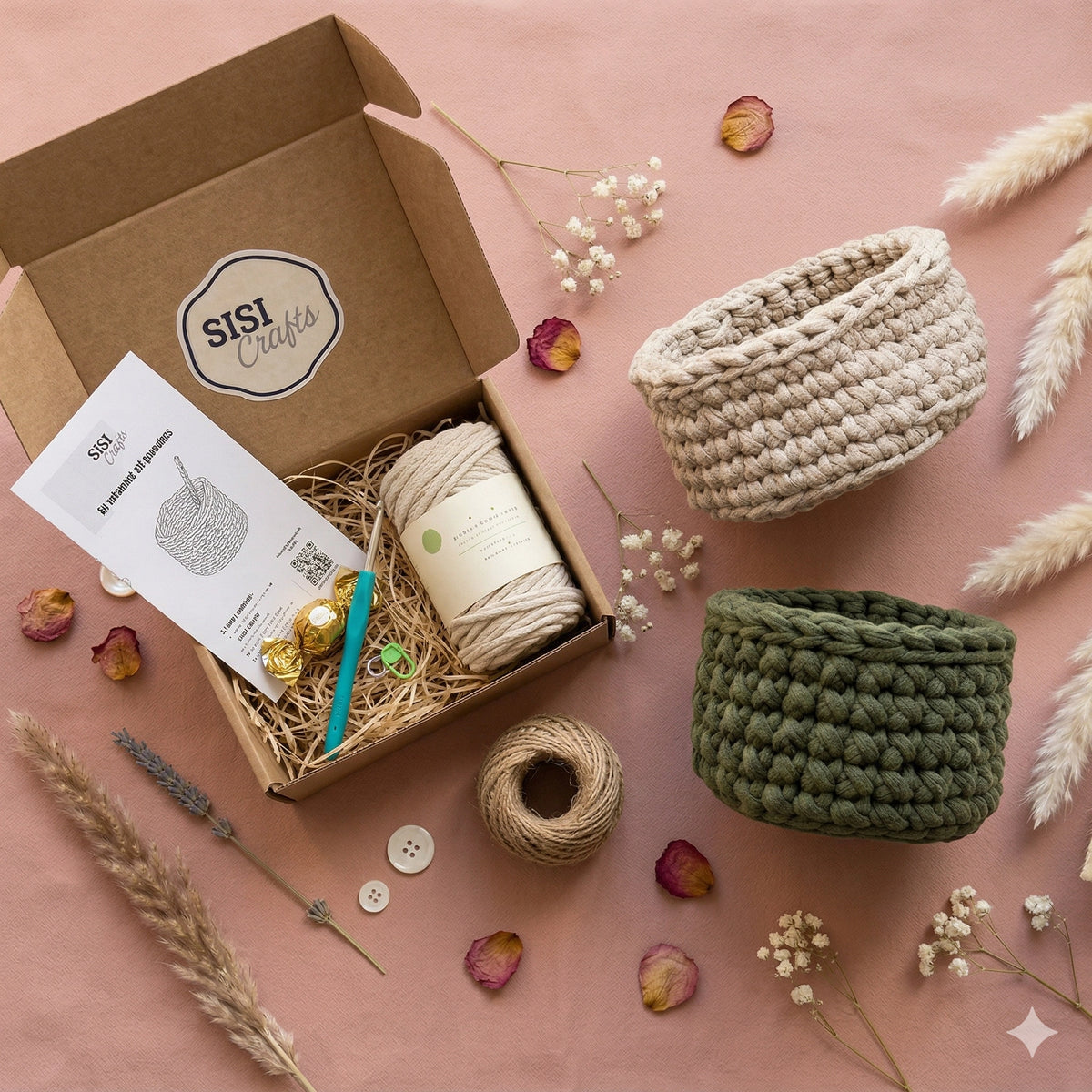Box DIY panier en crochet pour adultes SisiCrafts